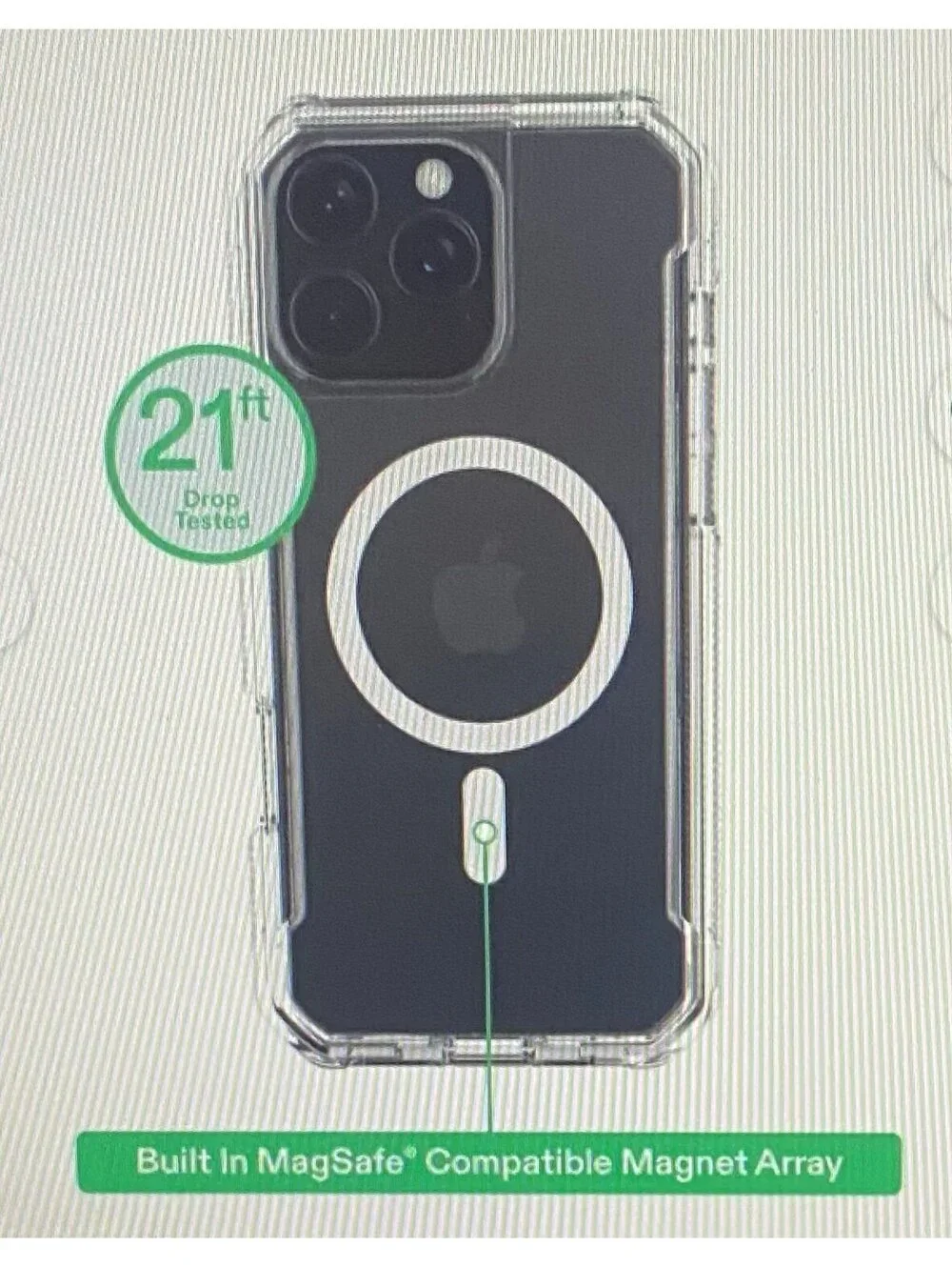 Onn Rugged Case for iPhone 16 Pro Max Clear